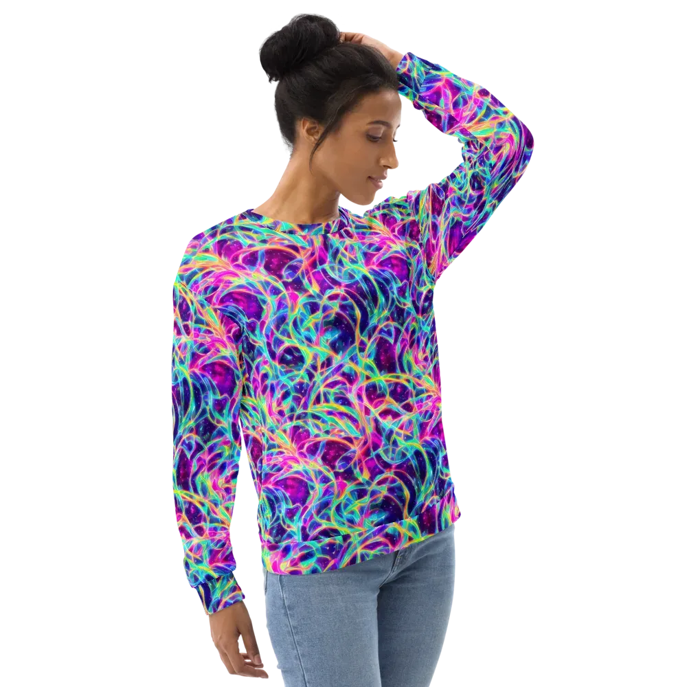 Electric Starweave on Sweatshirt — Right Front