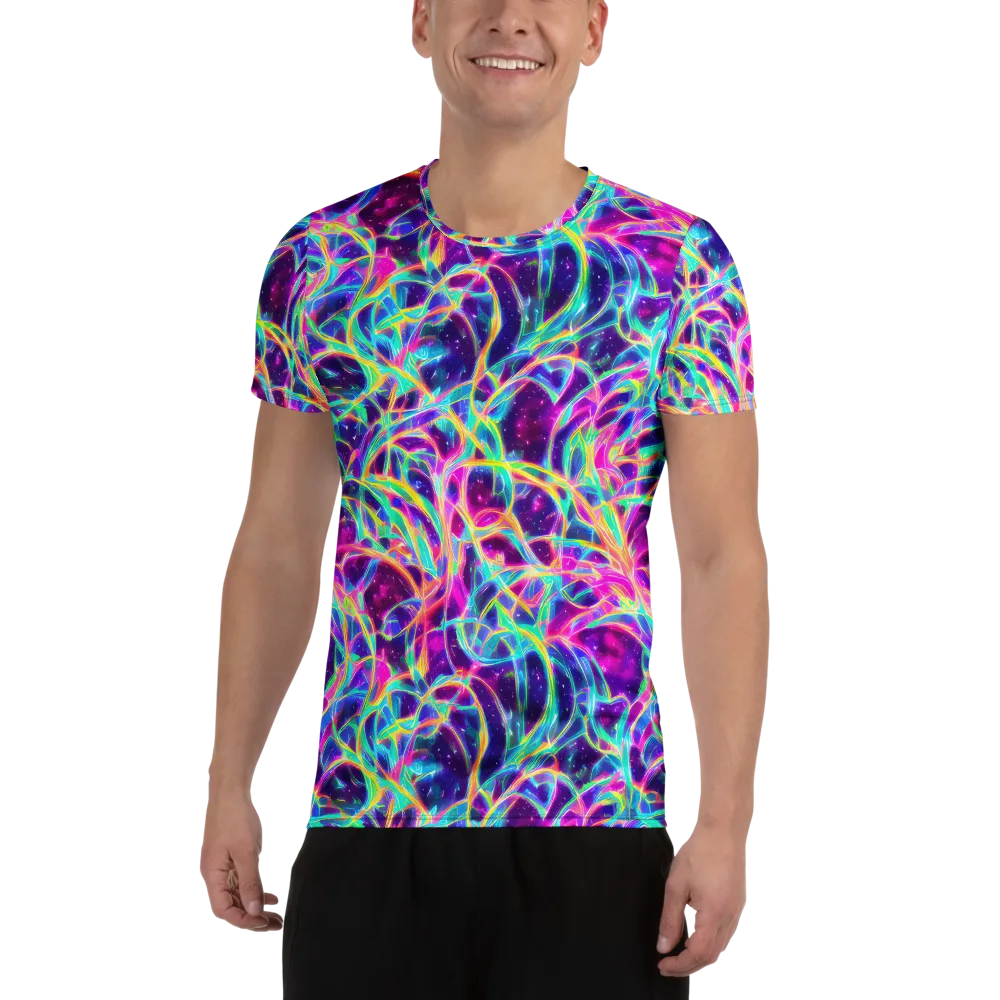 Electric Starweave on Men's Athletic T-Shirt — Front