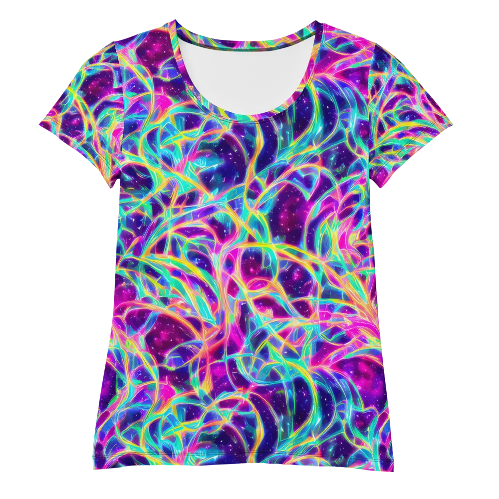 Electric Starweave on Women's Athletic T-Shirt — Front