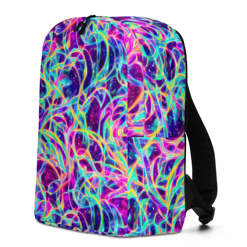 Electric Starweave on Minimalist Backpack — Left