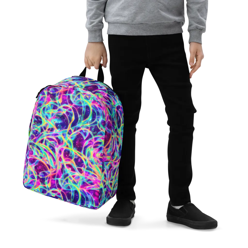 Electric Starweave on Minimalist Backpack — Zoomed-in