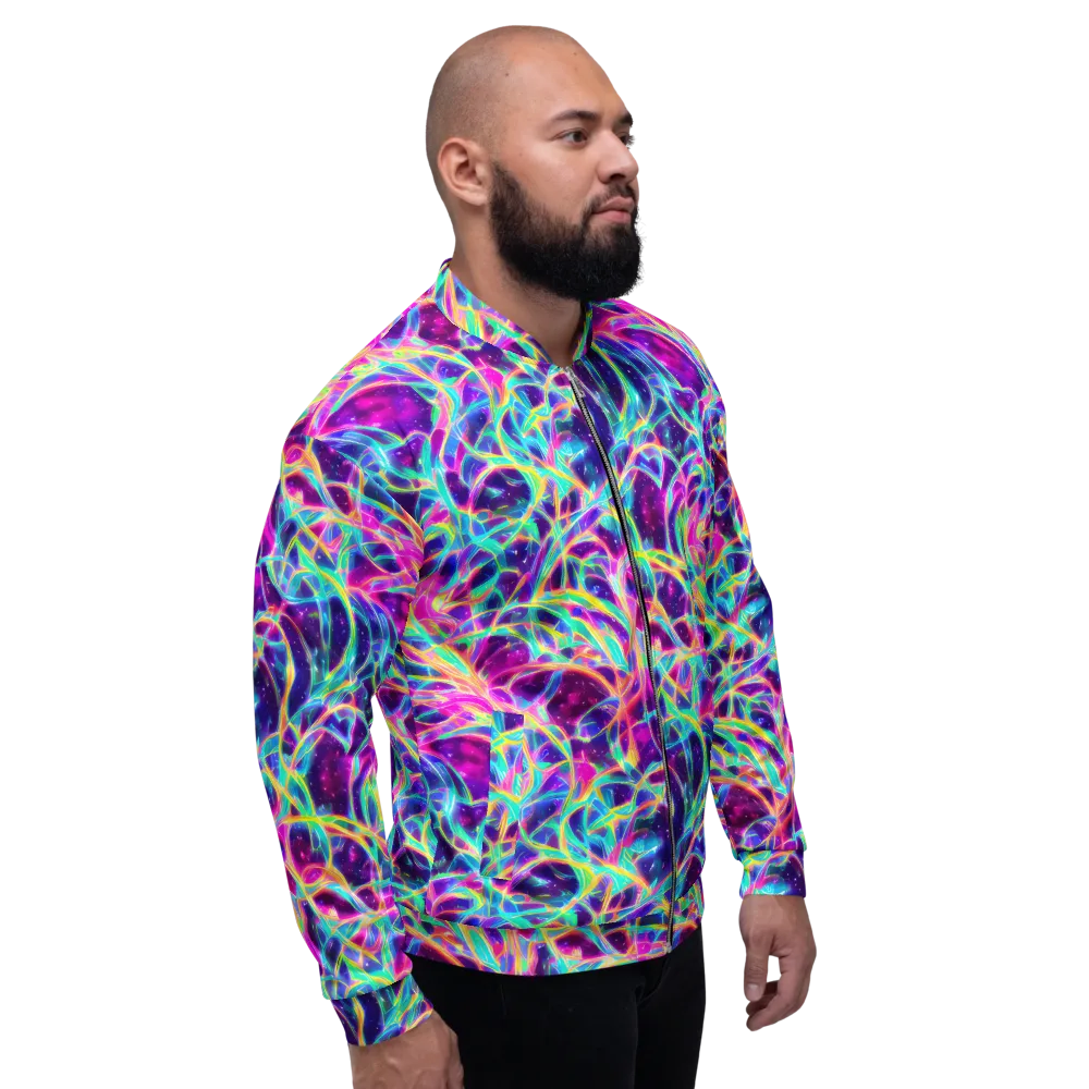 Electric Starweave on Bomber Jacket — Right