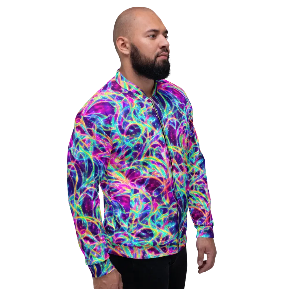 Electric Starweave on Bomber Jacket — Right