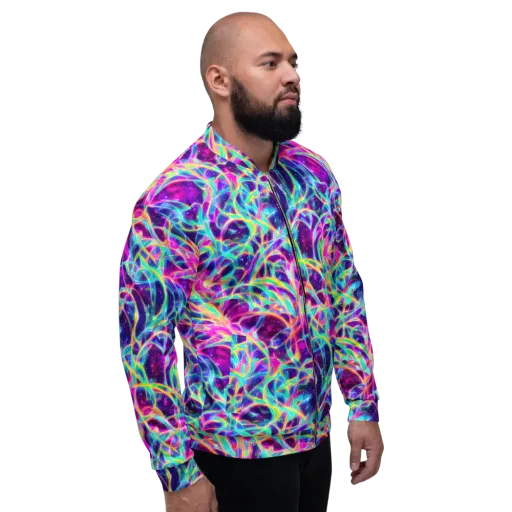 Electric Starweave on a Bomber Jacket