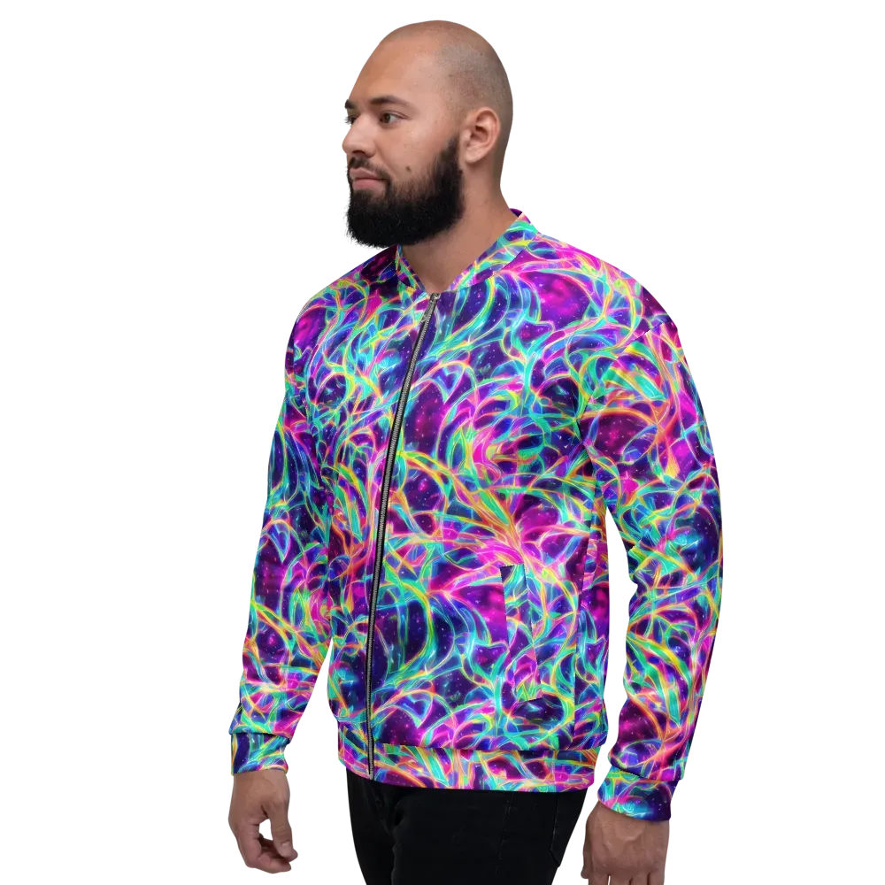 Electric Starweave on Bomber Jacket — Left