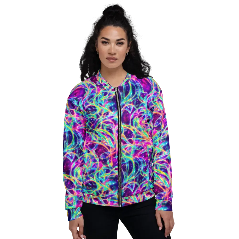 Electric Starweave on Bomber Jacket — Front