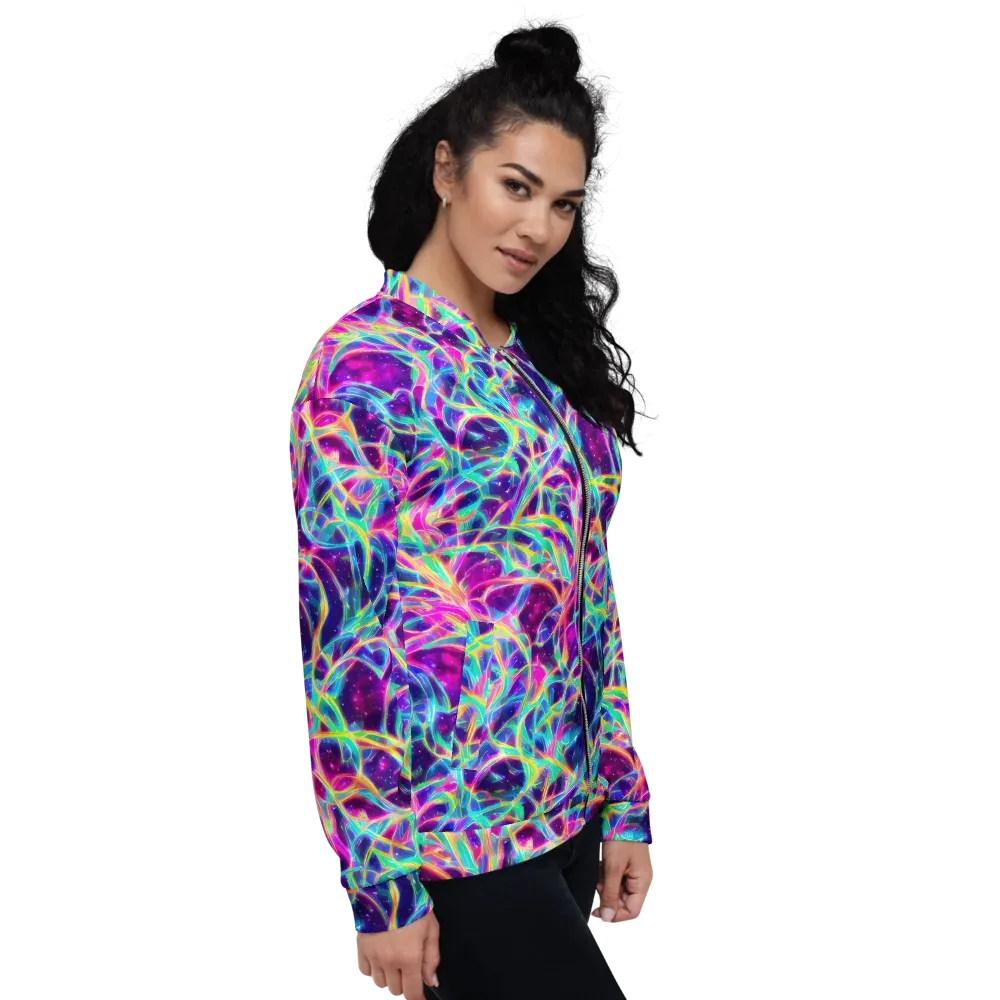 Electric Starweave on Bomber Jacket — Right