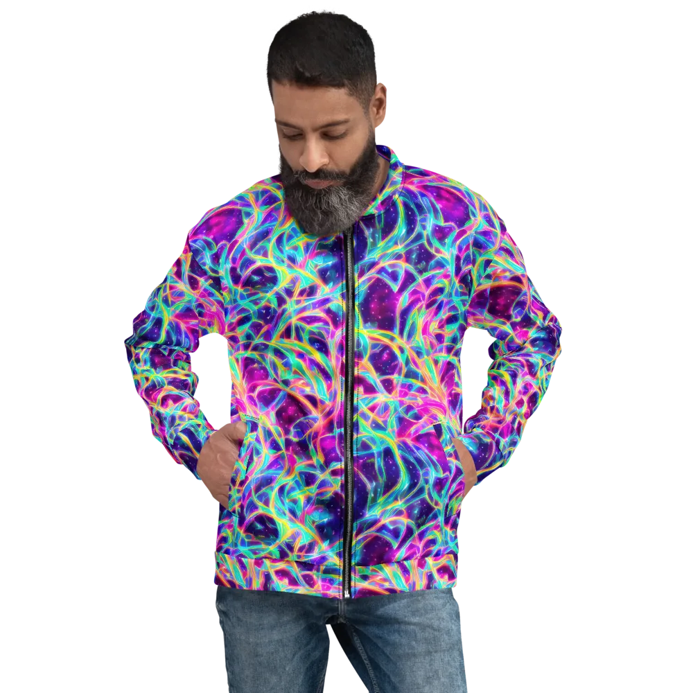 Electric Starweave on Bomber Jacket — Front