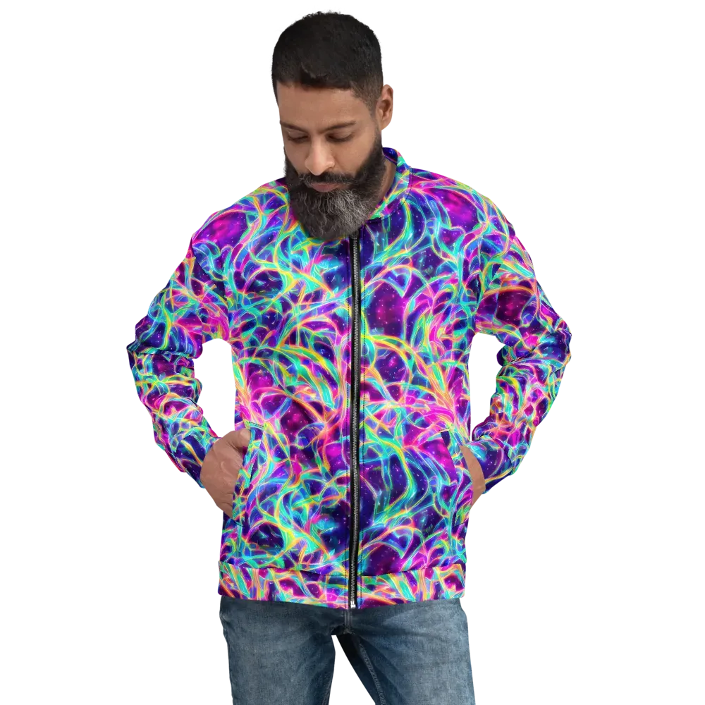 Electric Starweave on Bomber Jacket — Front