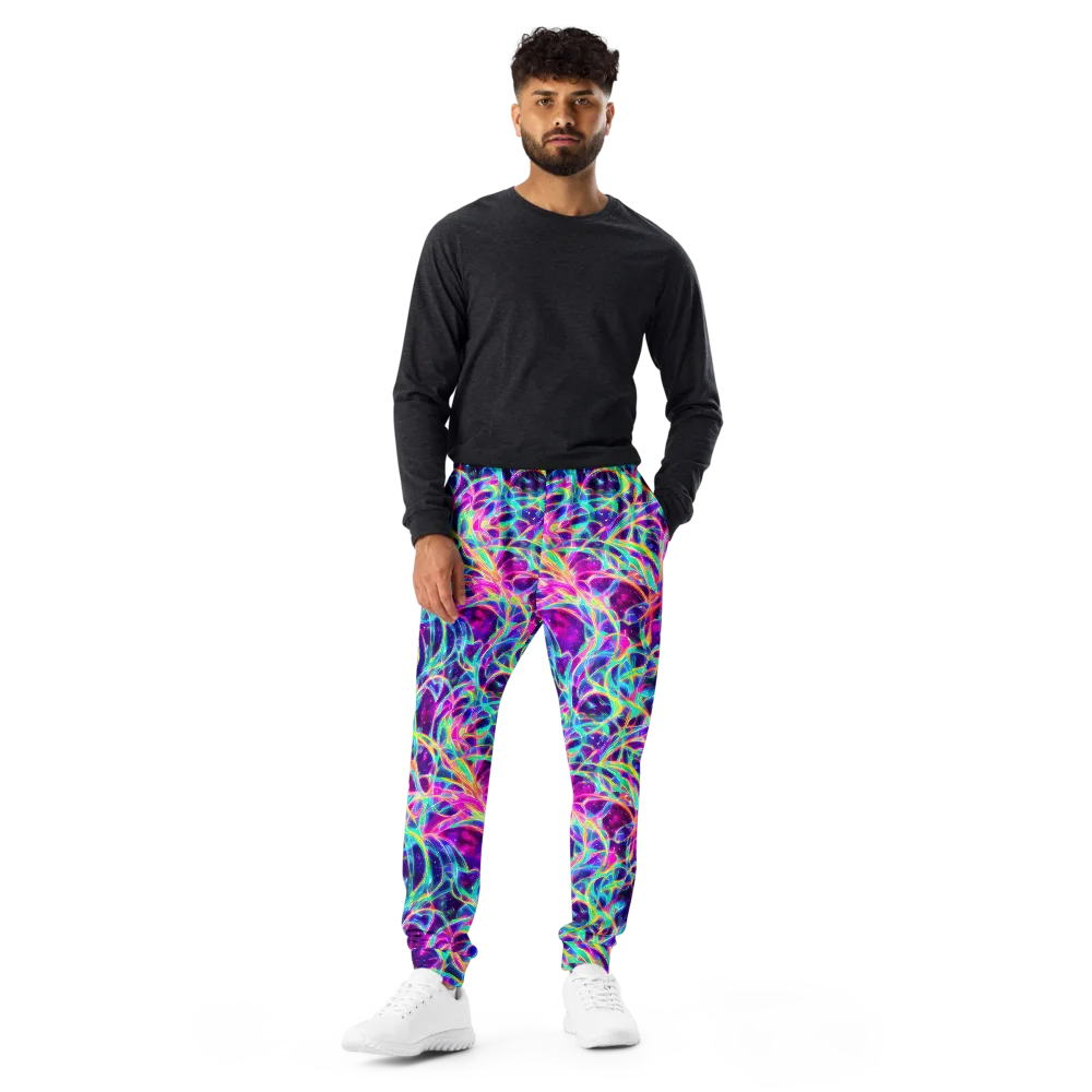 Electric Starweave on Men's Joggers — Front