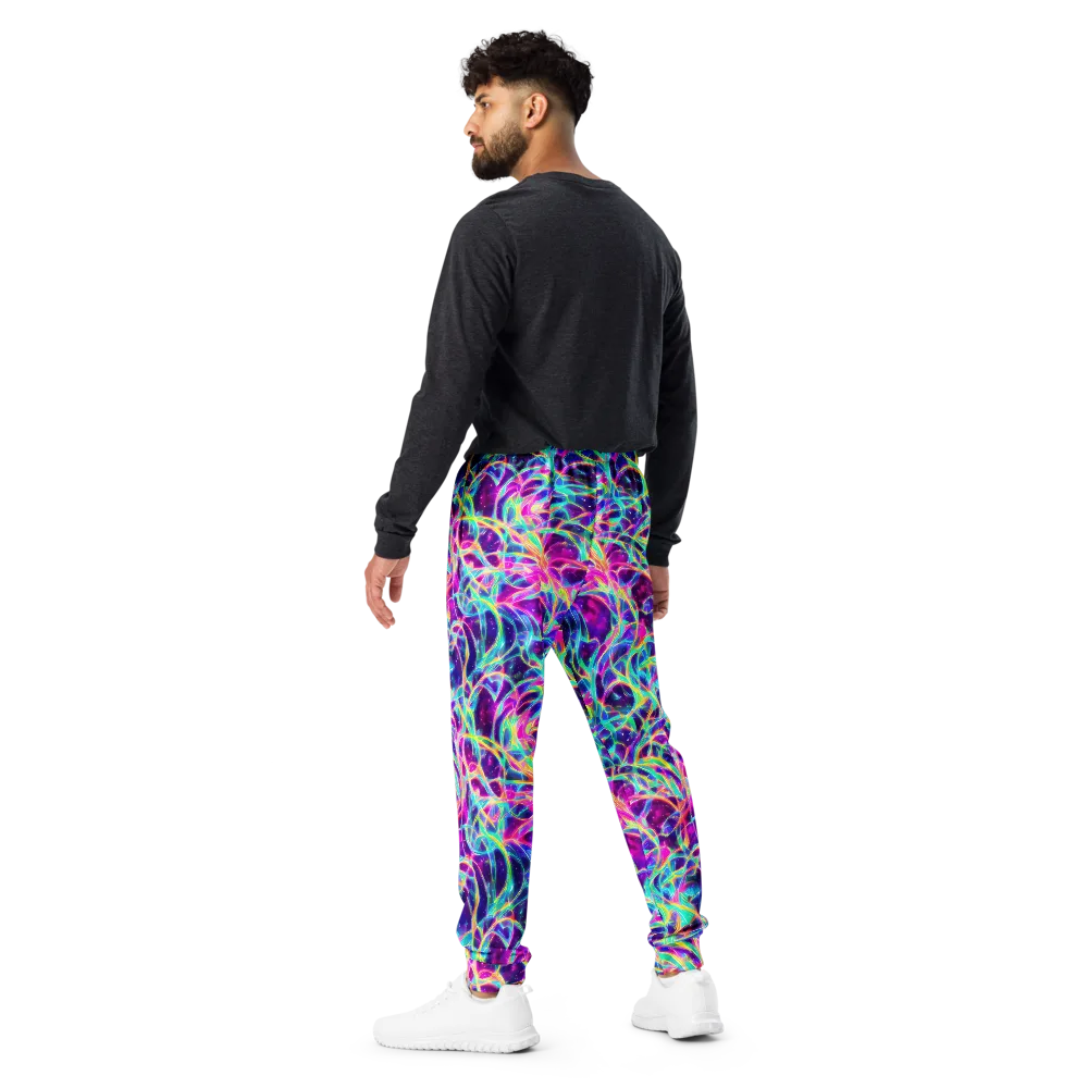 Electric Starweave on Men's Joggers — Back