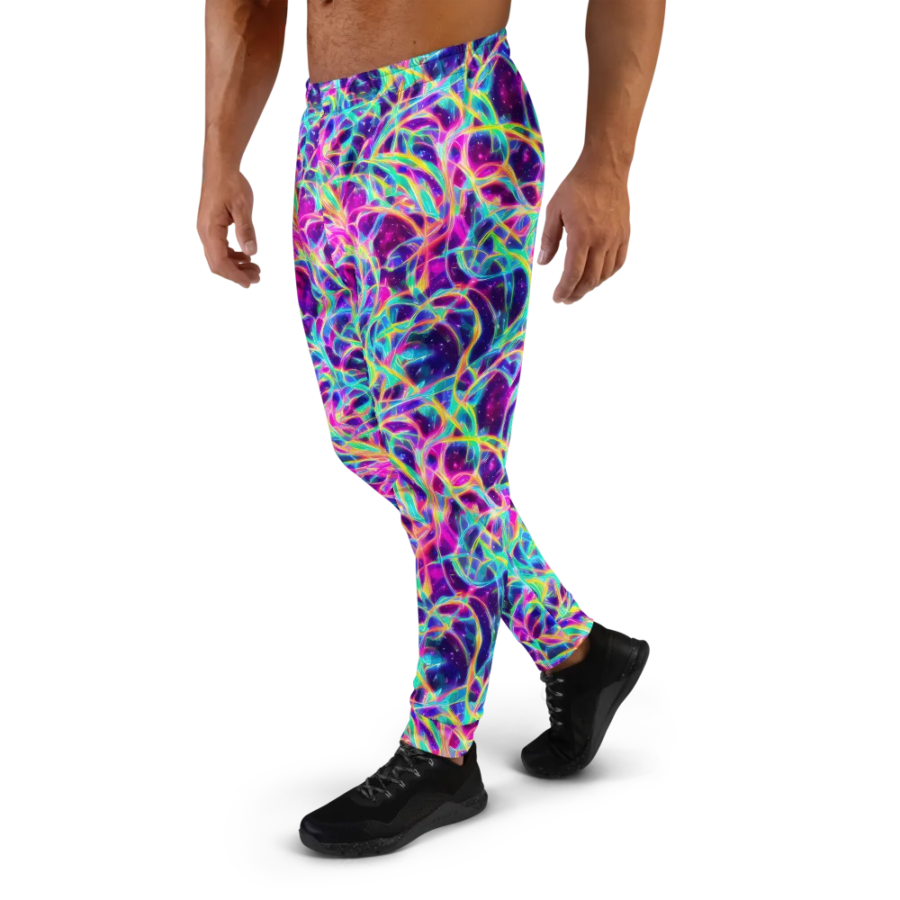 Electric Starweave on Men's Joggers — Left