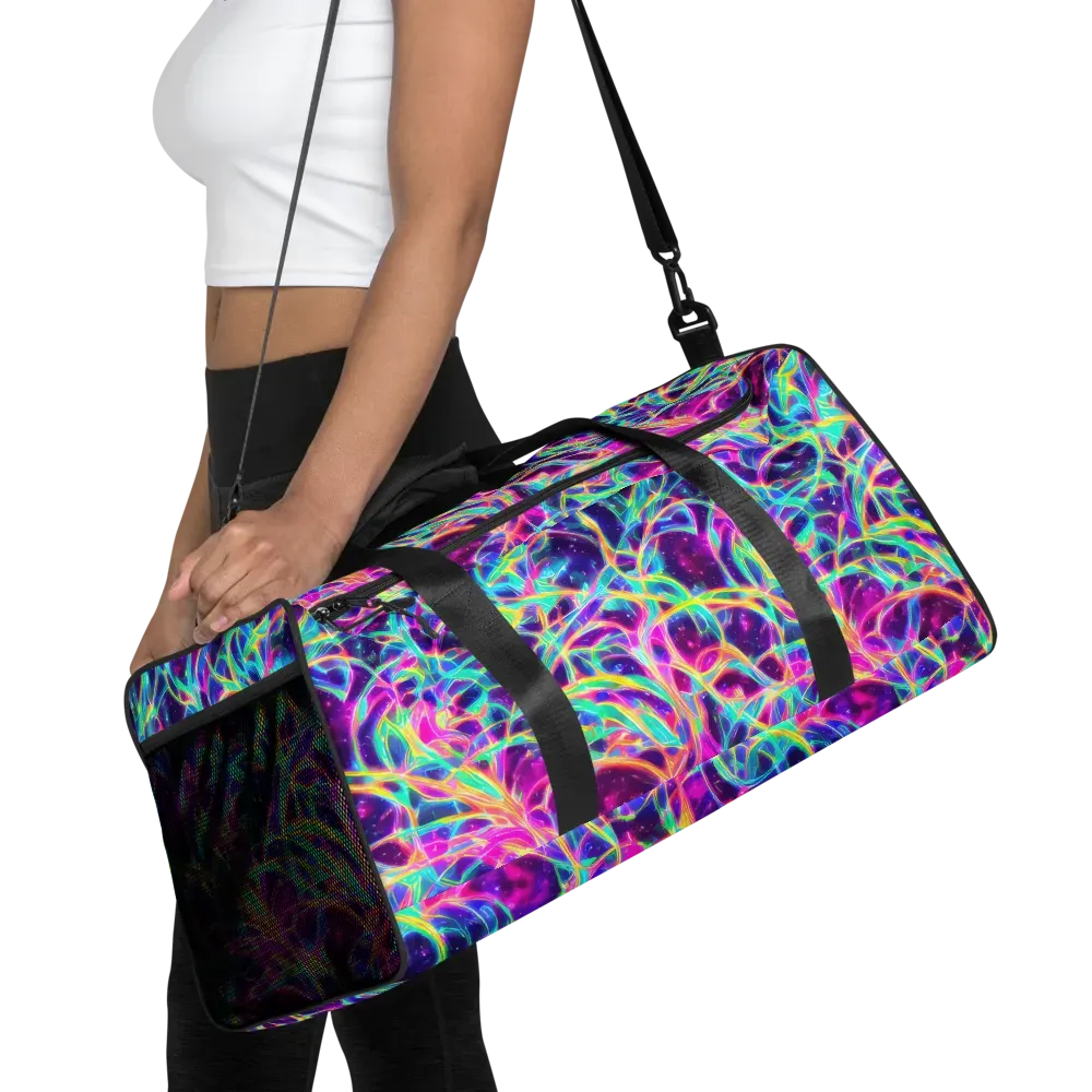 Electric Starweave on Duffle Bag — Front