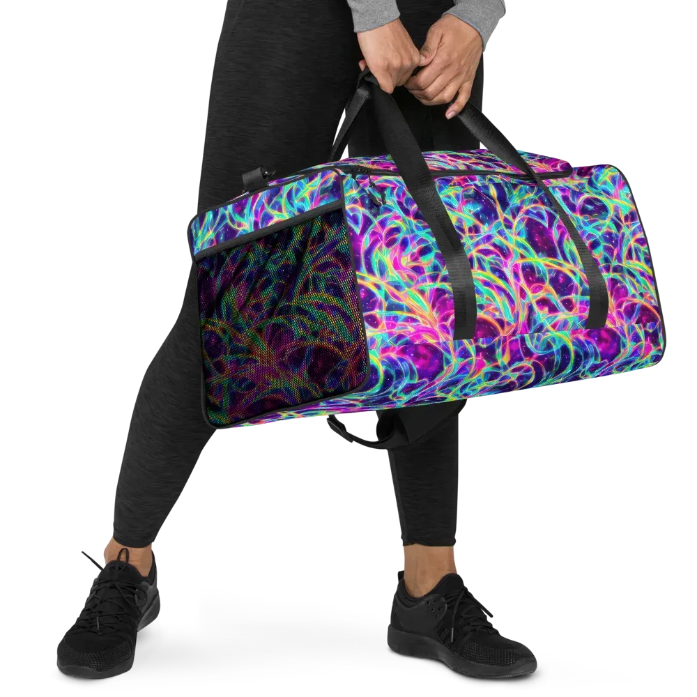Electric Starweave on Duffle Bag — Right Front