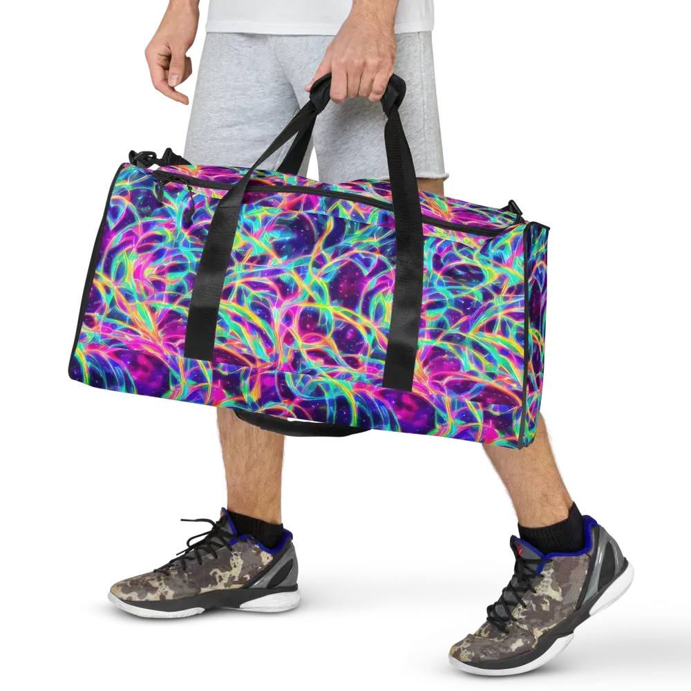 Electric Starweave on Duffle Bag — Front