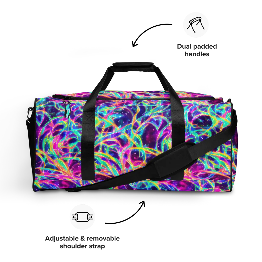 Electric Starweave on Duffle Bag — Front