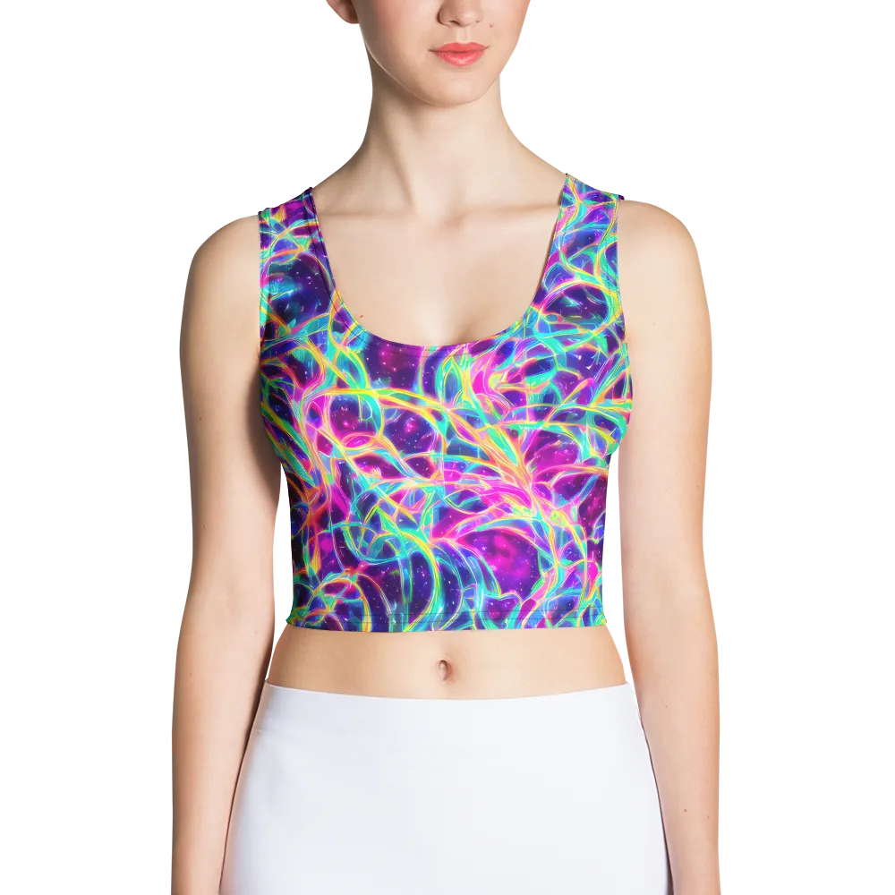 Electric Starweave on Crop Top — Front