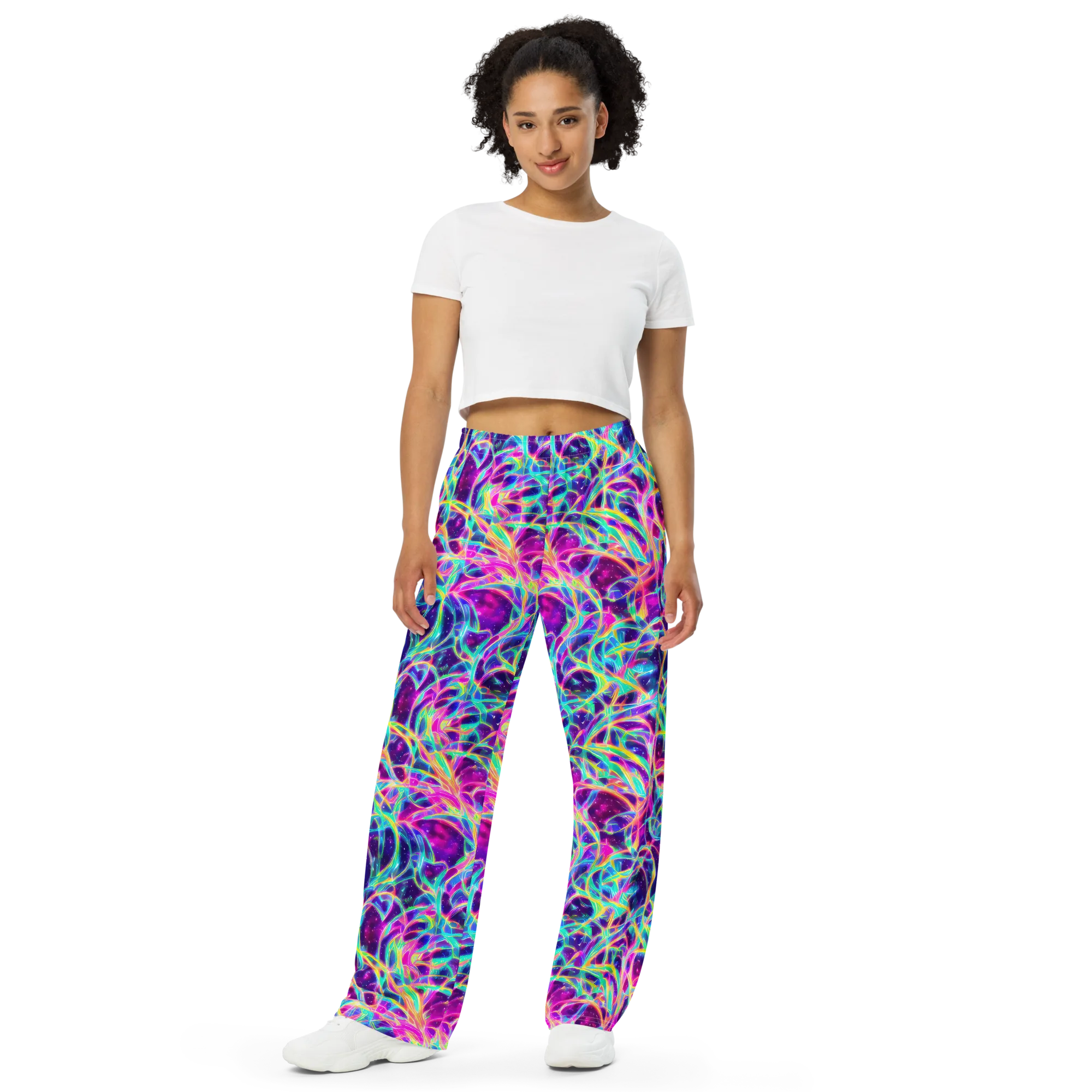 Electric Starweave on Wide-Leg Pants — Front