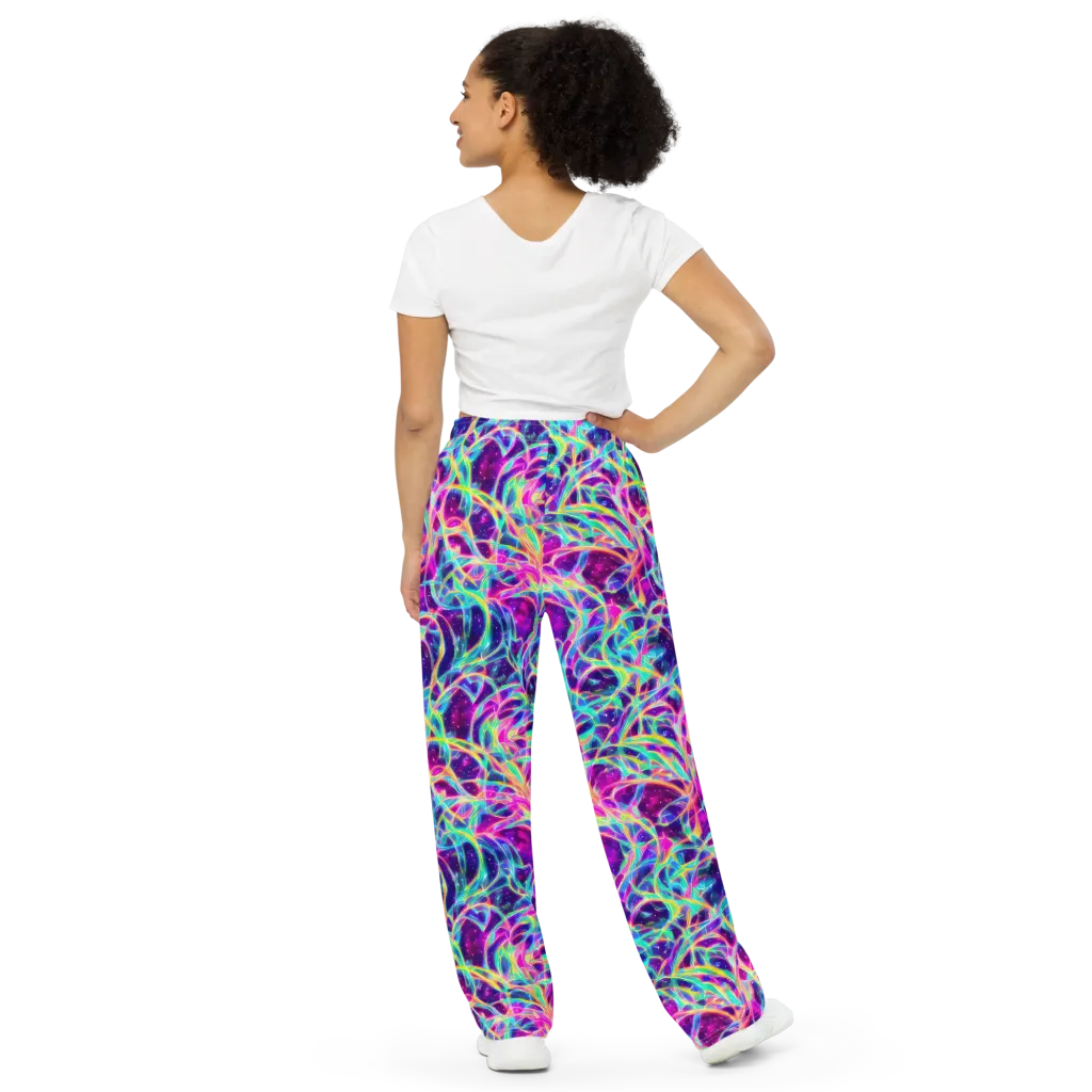 Electric Starweave on Wide-Leg Pants — Back