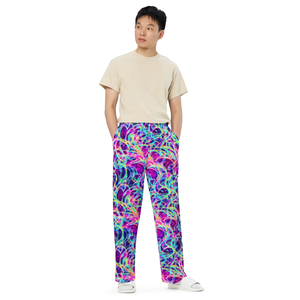 Electric Starweave on Wide-Leg Pants — Front
