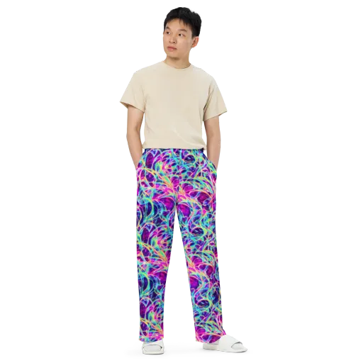 Electric Starweave on a Wide-Leg Pants