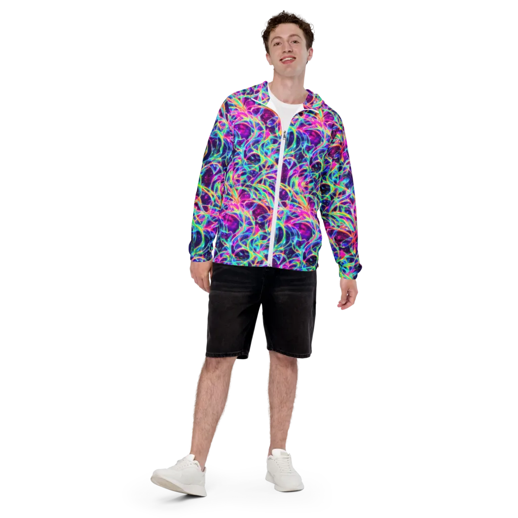 Electric Starweave on Men's Windbreaker — Front
