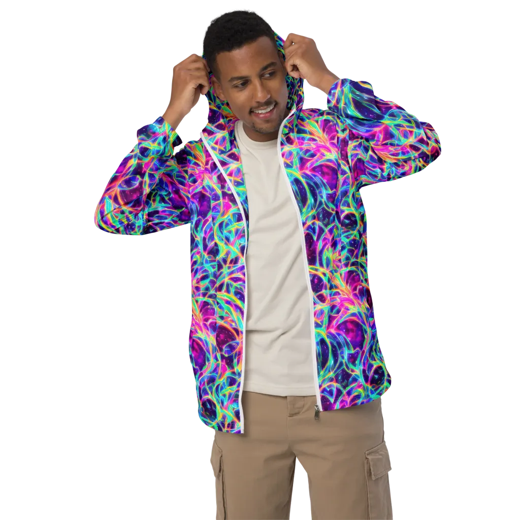 Electric Starweave on Men's Windbreaker — Front