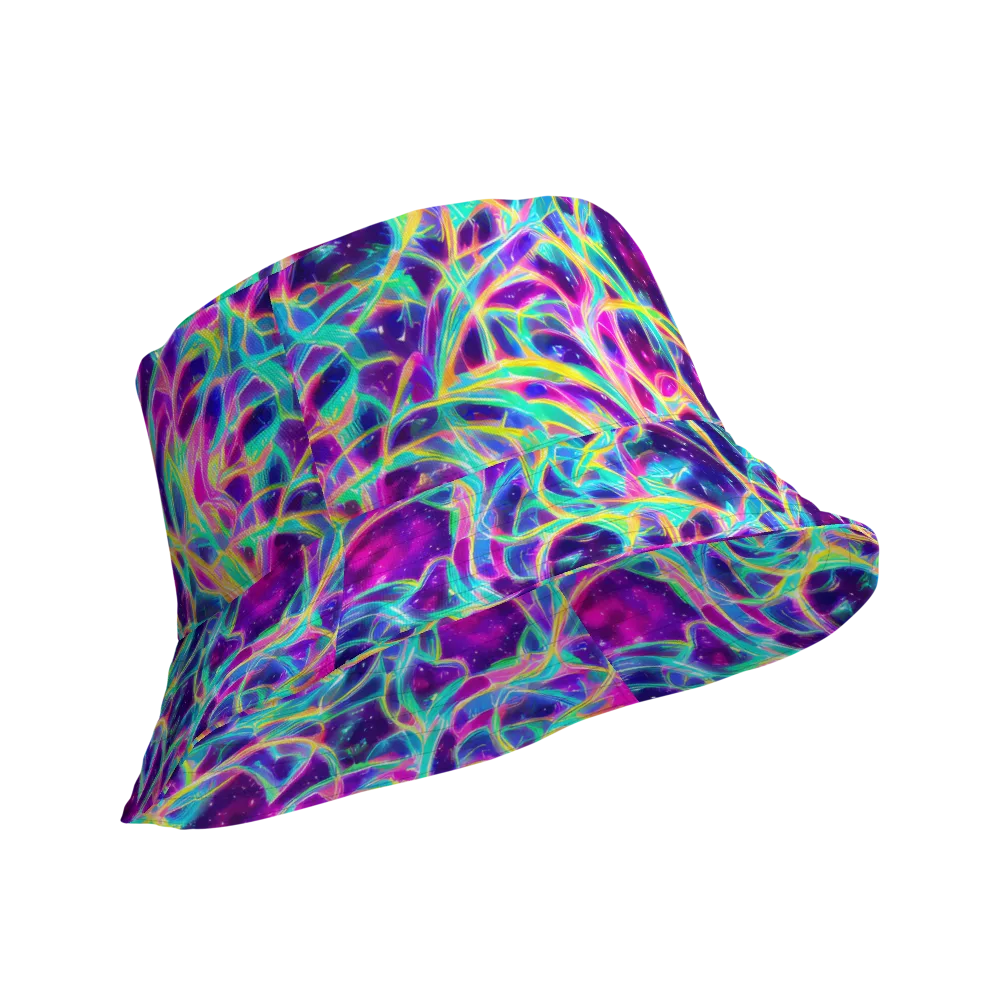 Electric Starweave on Reversible Bucket Hat — Product details Outside