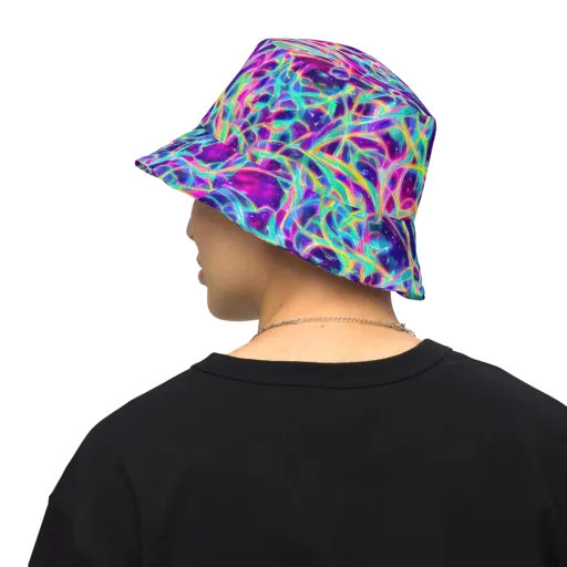 Electric Starweave on a Reversible Bucket Hat