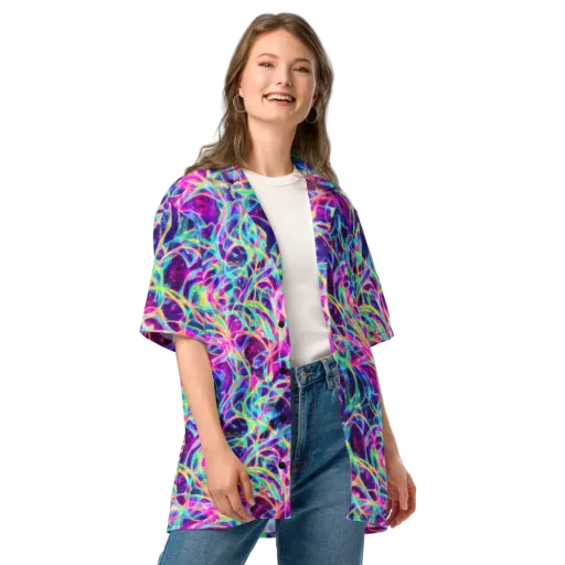 Electric Starweave on a Button Shirt