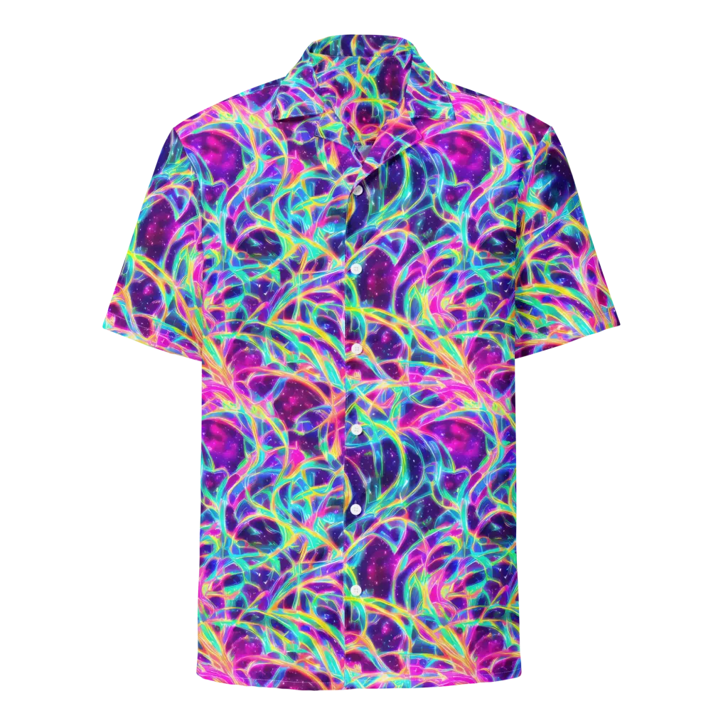 Electric Starweave on Button Shirt — Front