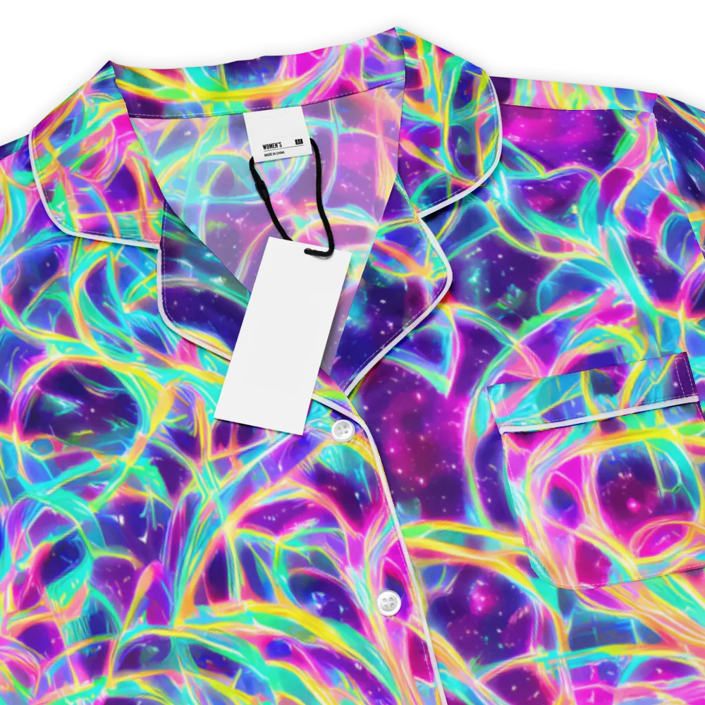 Electric Starweave on Women's Short Sleeve Pajama Top — Product details
