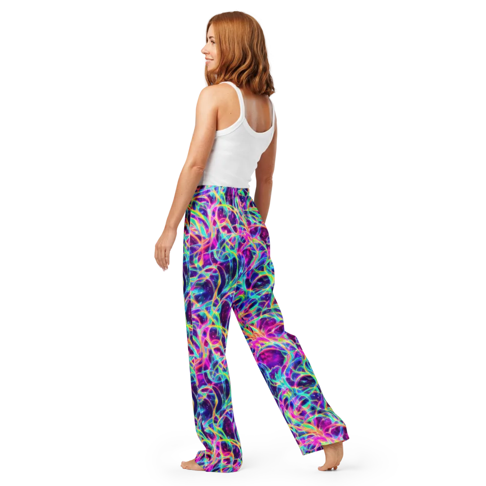 Electric Starweave on Women's Pajama Pants — Back