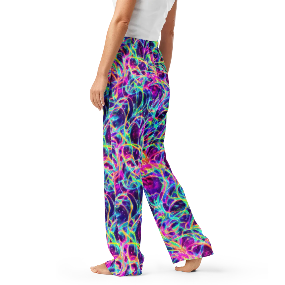 Electric Starweave on Women's Pajama Pants — Left