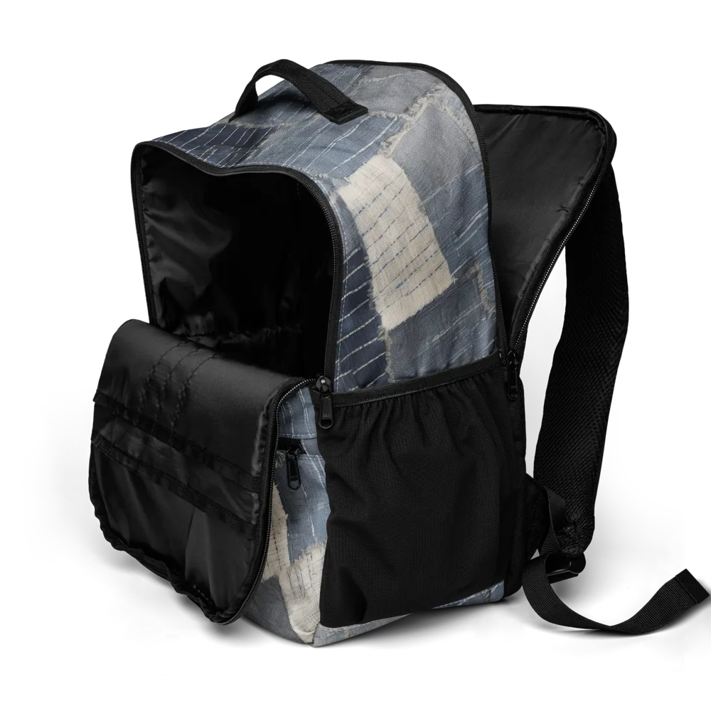 Indigo Mending on Utility Backpack — Product details 2