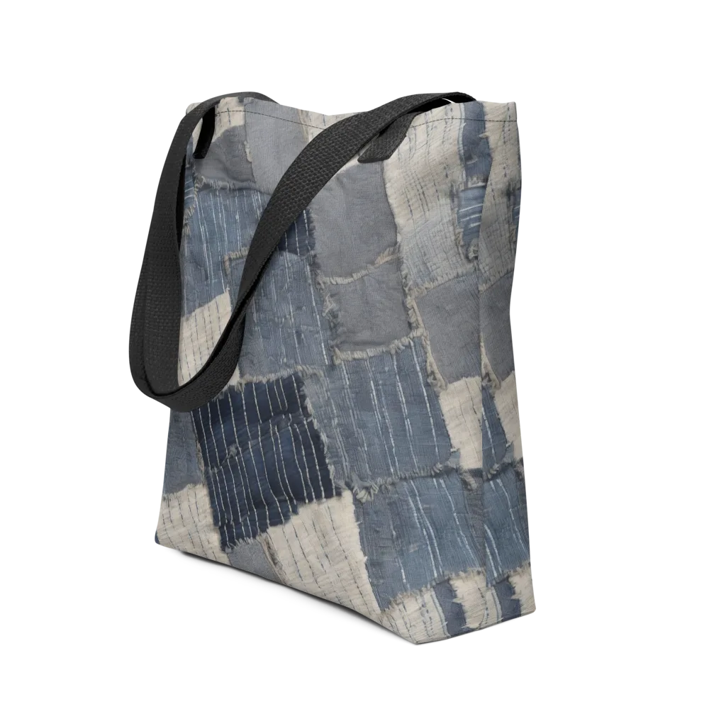 Indigo Mending on Tote Bag — Front