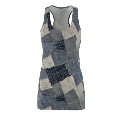 Indigo Mending on a Racerback Dress