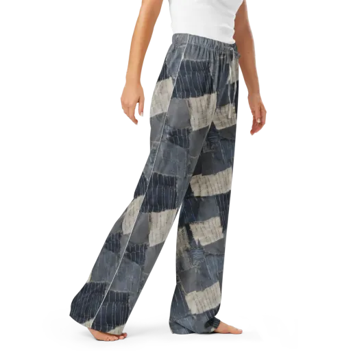 Indigo Mending on a Women's Pajama Pants