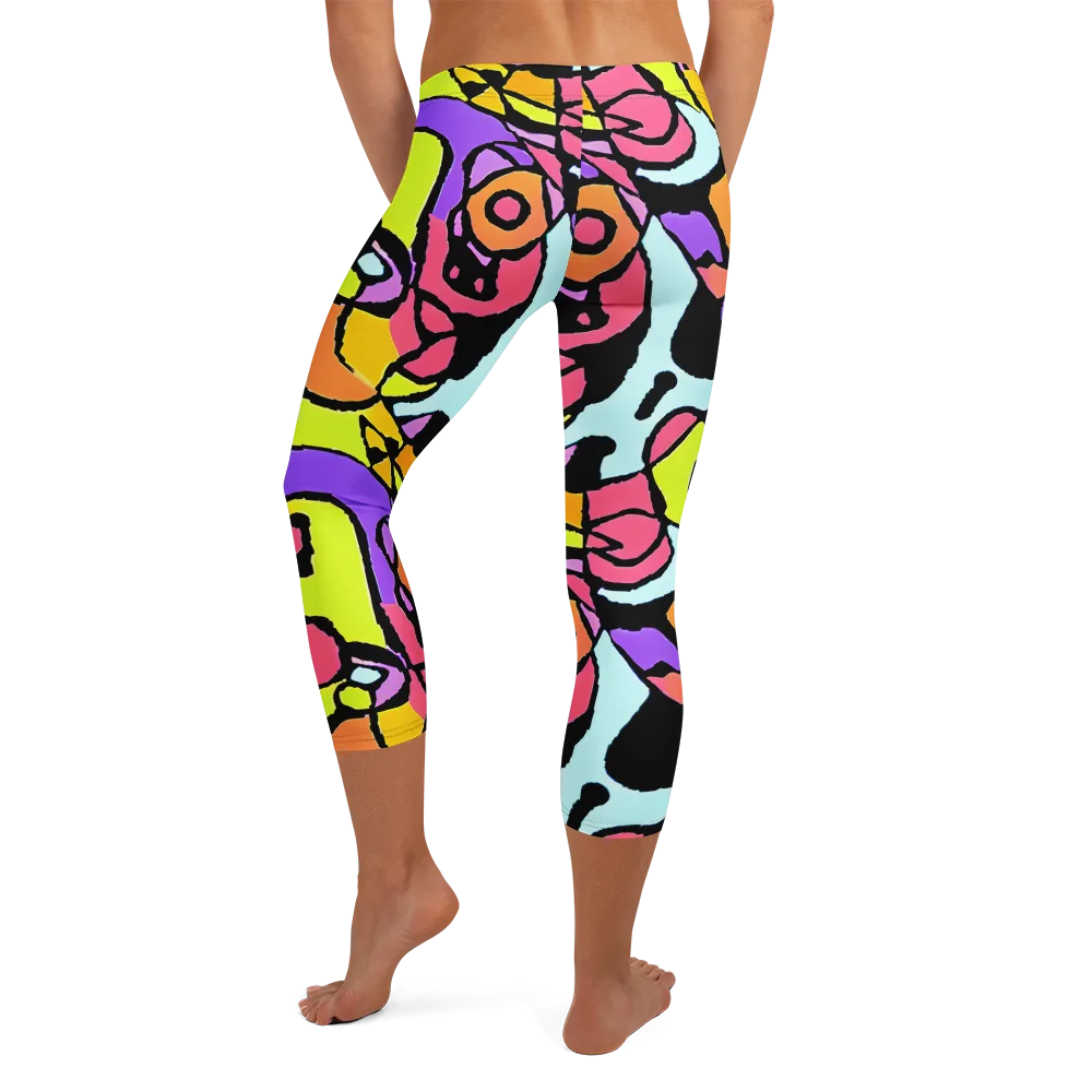 Spirals of Joy on Capri Leggings — Back