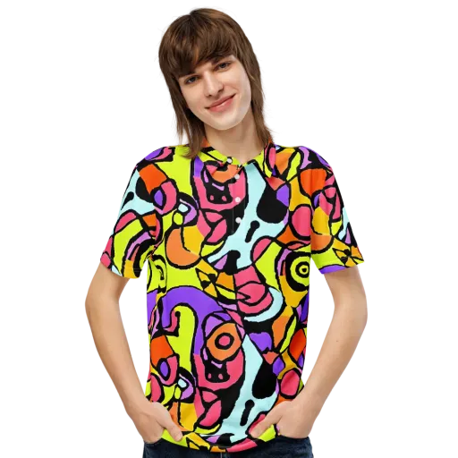 Spirals of Joy on a Men's Slim Fit Polo Shirt