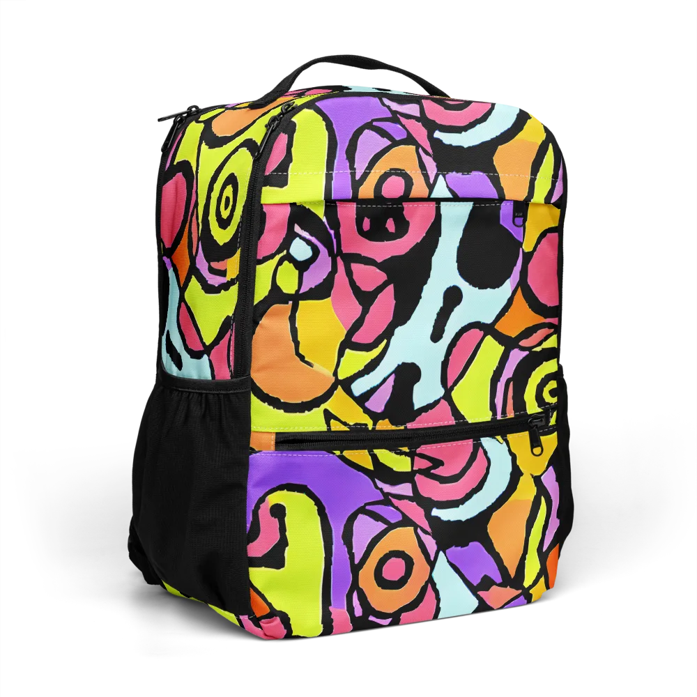 Spirals of Joy on Utility Backpack — Right Front
