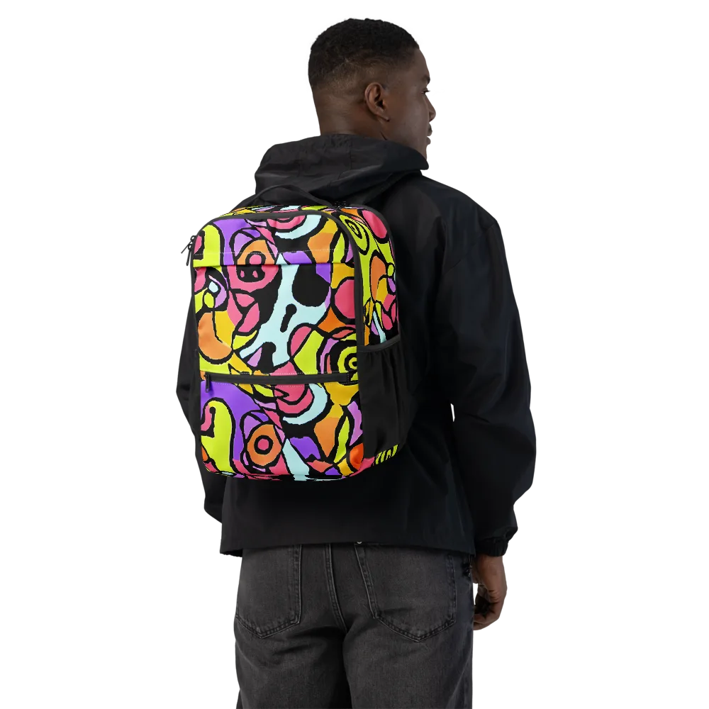 Spirals of Joy on Utility Backpack — Back