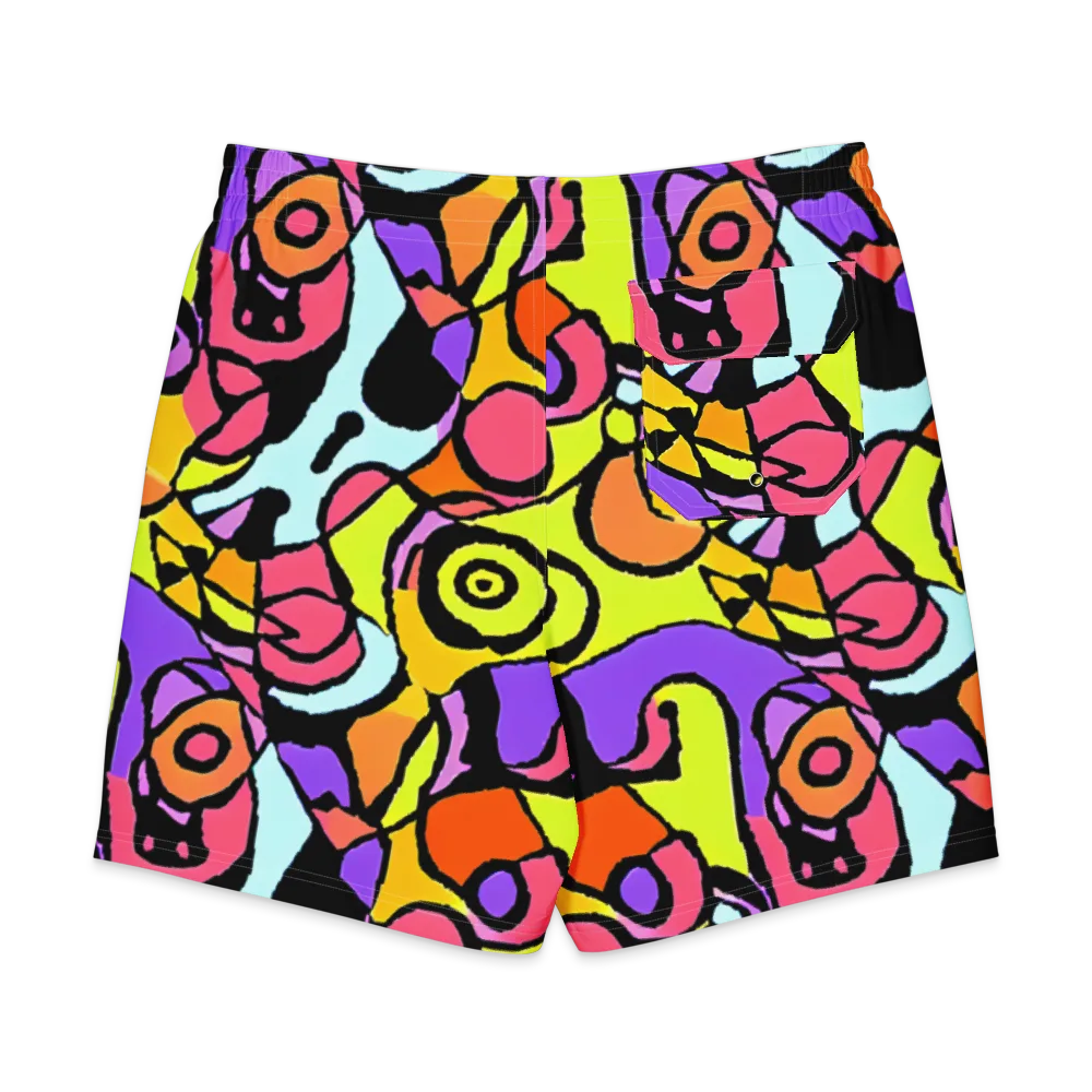 Spirals of Joy on Men's Board Shorts — Back