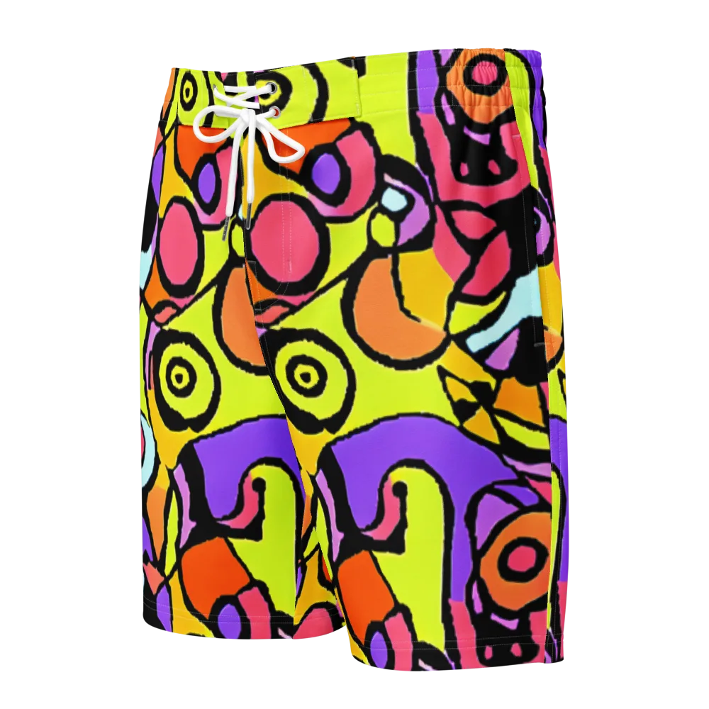Spirals of Joy on Men's Board Shorts — Front