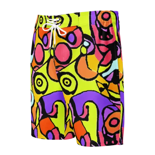 Spirals of Joy on a Men's Board Shorts