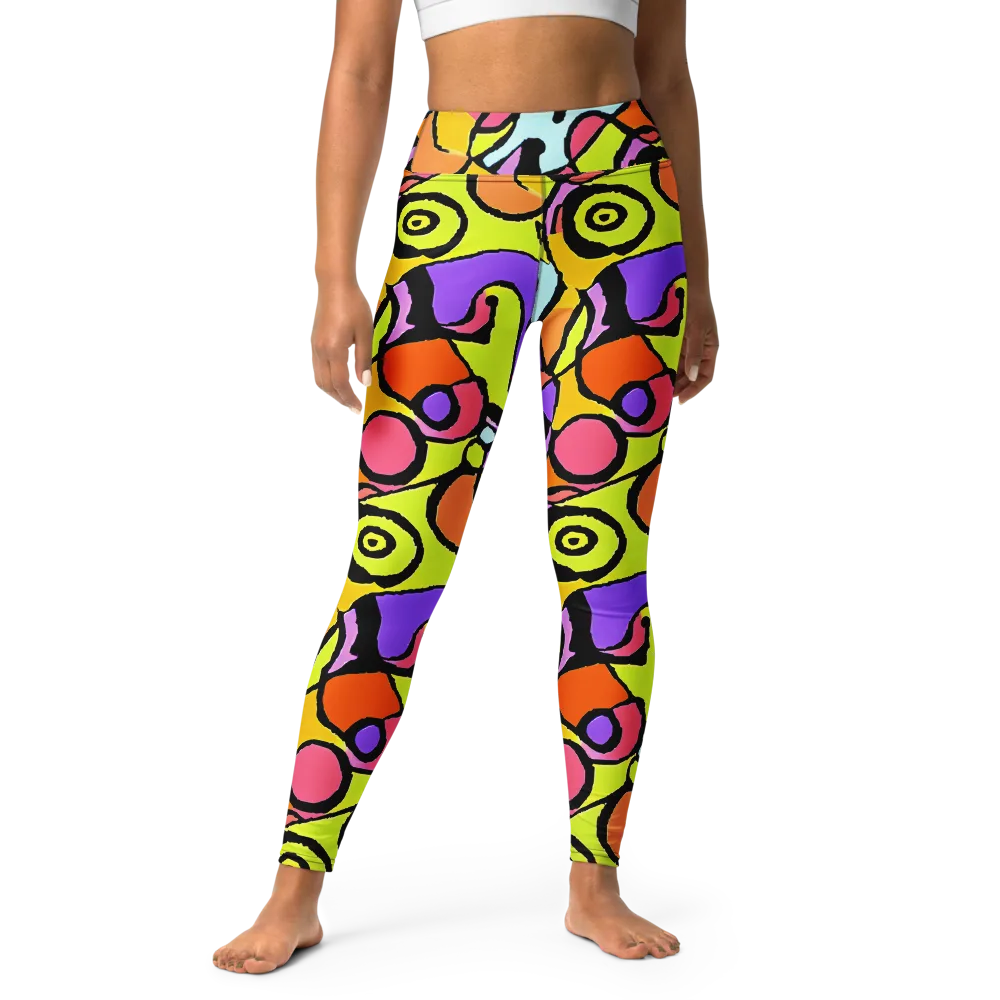 Spirals of Joy on Yoga Leggings — Front