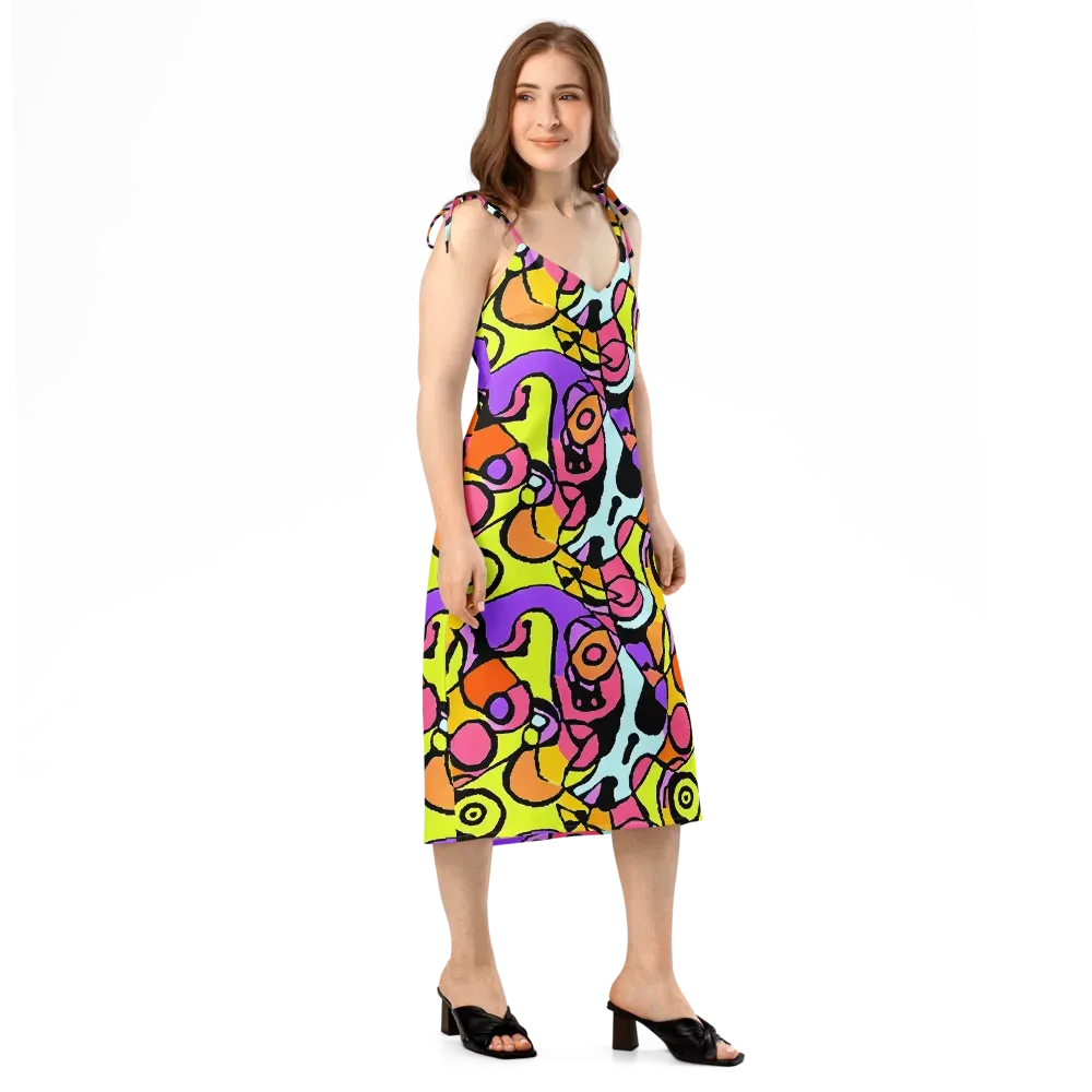 Spirals of Joy on Slip Dress — Right Front