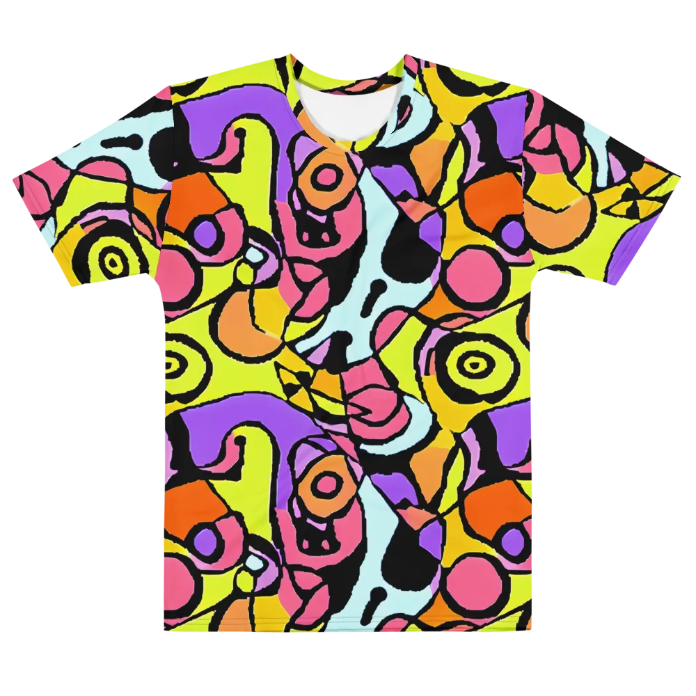Spirals of Joy on Men's Cotton Crew Neck T-Shirt — Front