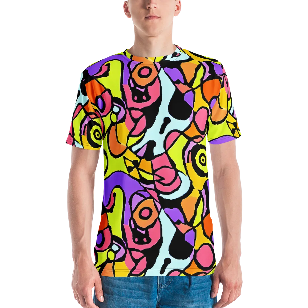 Spirals of Joy on Men's Crew Neck T-Shirt — Front