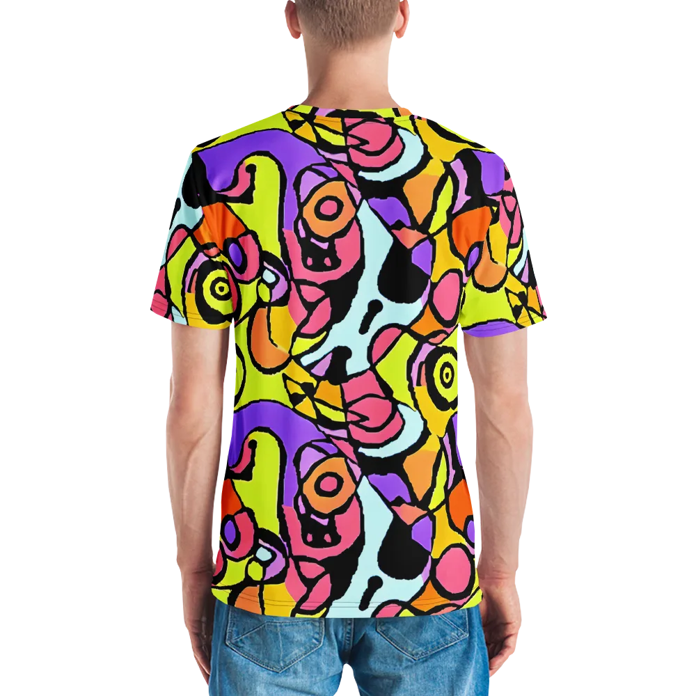 Spirals of Joy on Men's Crew Neck T-Shirt — Back